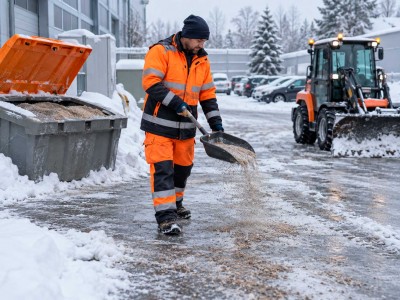Пескосоляная смесь в зимнем содержании территорий: практический подход