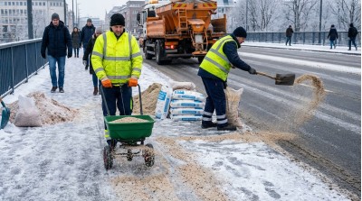 Материалы против гололеда для дорог и территорий виды свойства применение